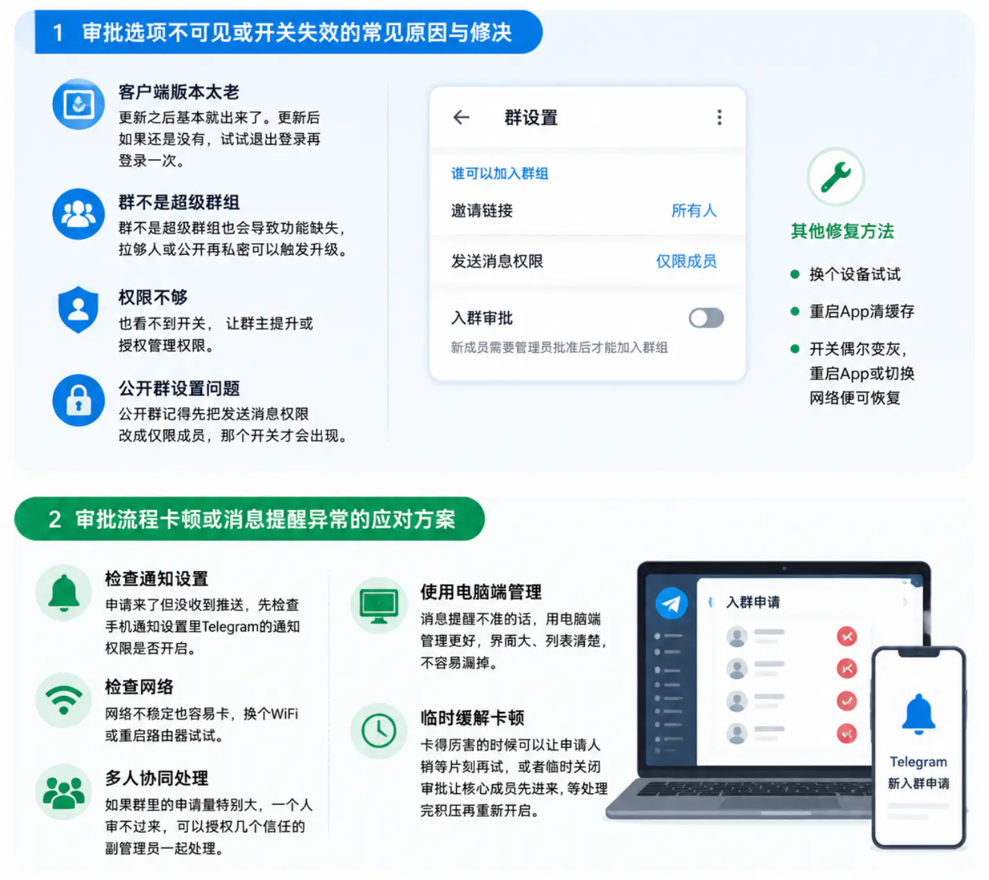 入群审批功能使用过程中遇到的典型问题及解决