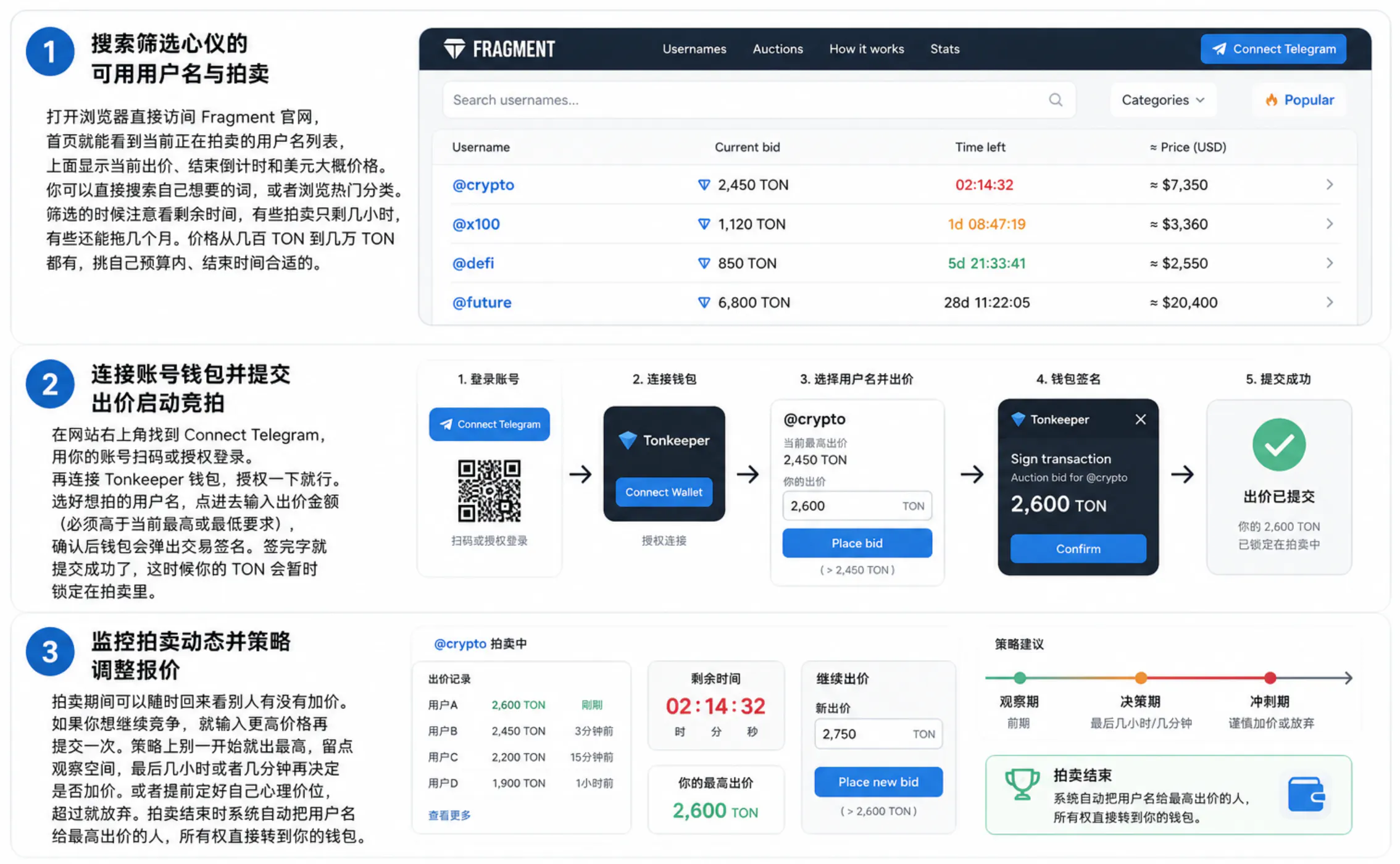 在Fragment平台竞拍目标用户名的步骤