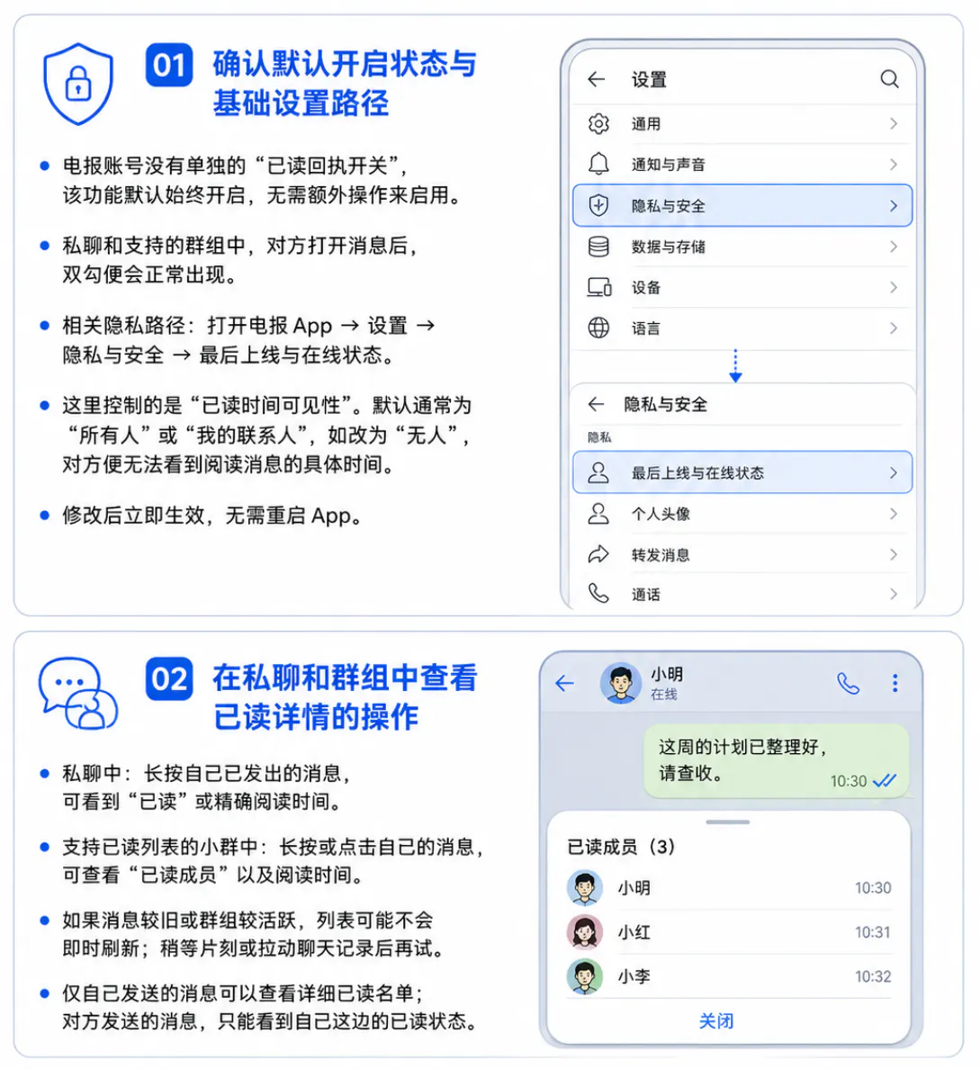 精准控制谁能看到你的已读状态