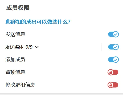 群组成员权限